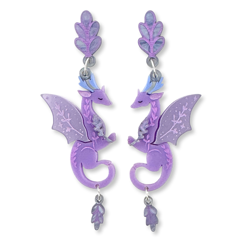 Lavender the Dragon 🐉 - earrings