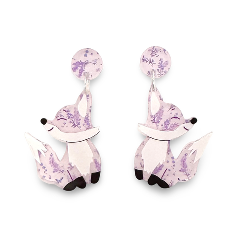Lavender 🦊 fox - earrings