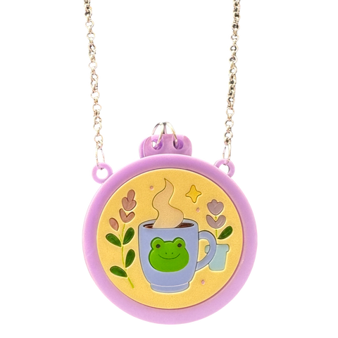 Lavender frog 🐸 - compact necklace