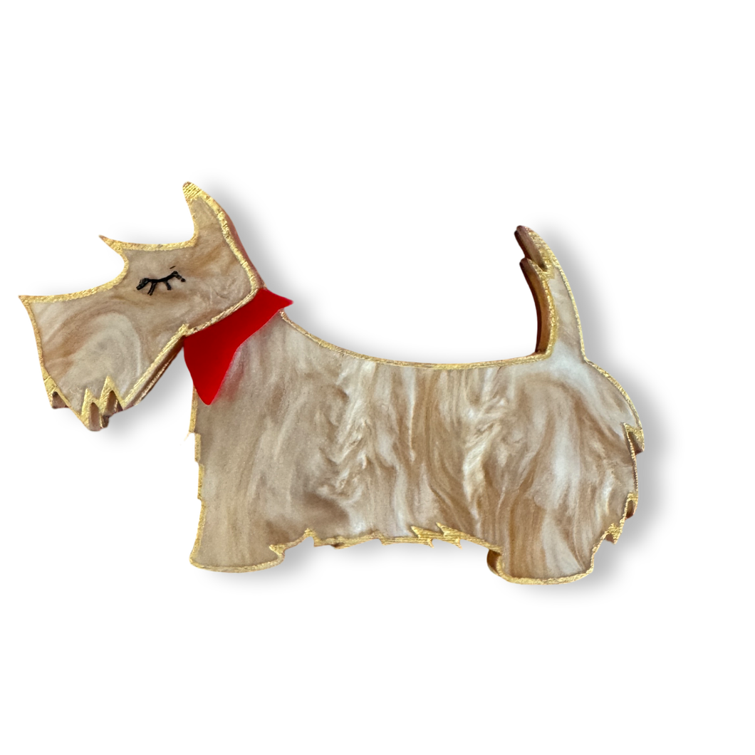Ginger the Scotty - Brooch
