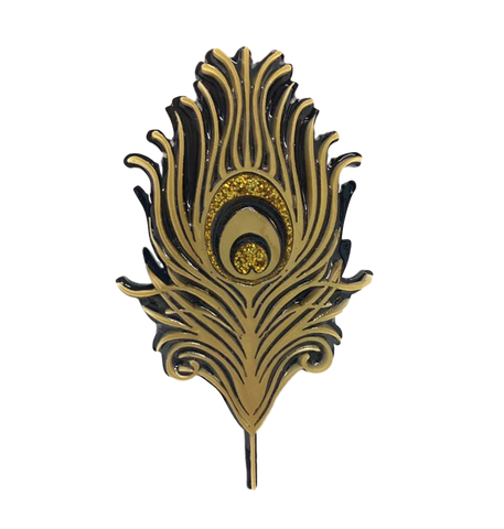Golden Feather - Brooch