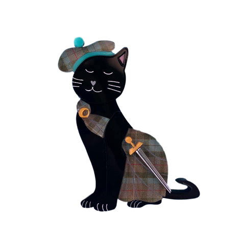 Kilted Kitty brooch