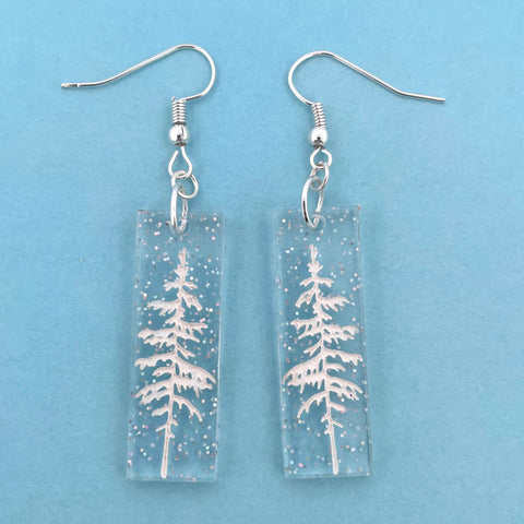 Pine tree drop earrings